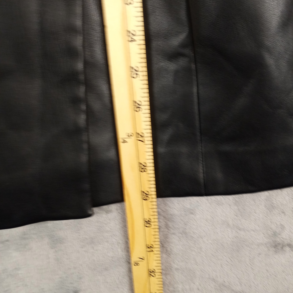 Zara Women's Black Faux Leather Blazer Jacket Size Medium - Picture 11 of 16